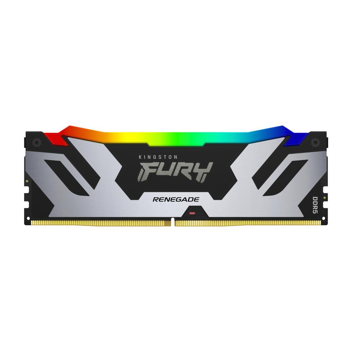 Памет Kingston Fury Renegade Silver/Black RGB 32GB(2x16GB) DDR5 7200MHz CL38 KF572C38RSAK2-32, XMP-3