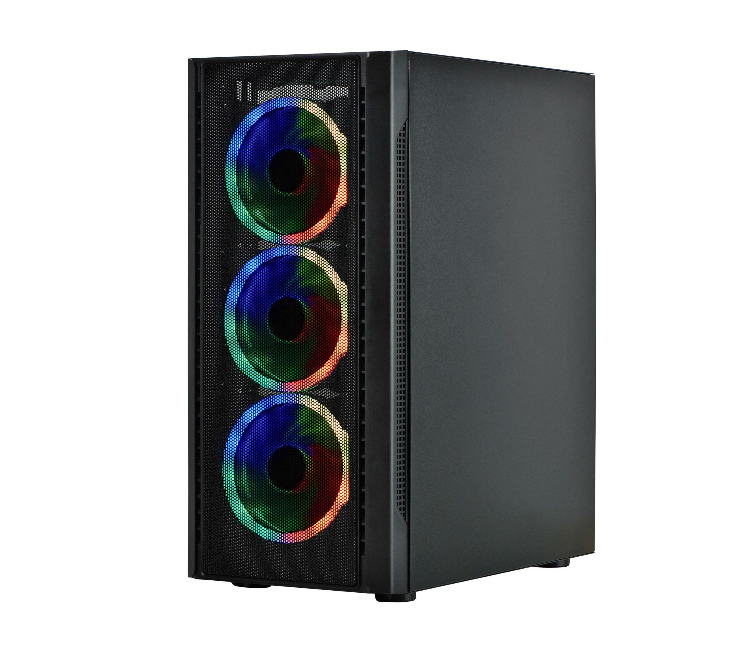 Кутия Spire SPM7022GU3-3RGB, Без захранване, 3 x RGB вентилатора, ATX, mATX-3