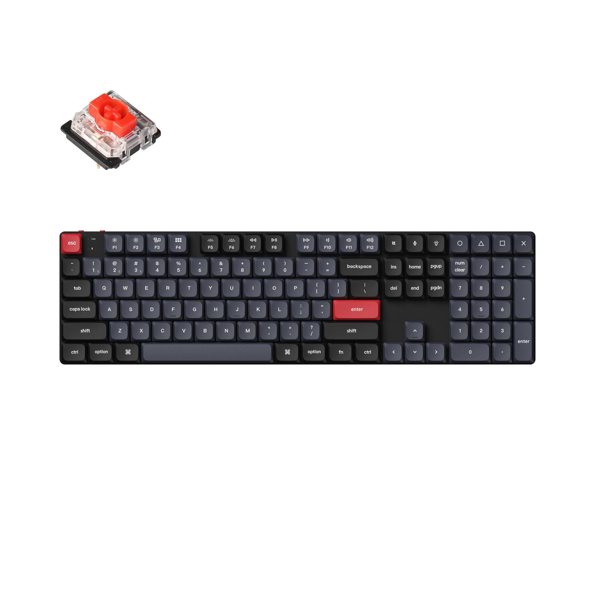 Геймърска механична клавиатура Keychron K5 Pro QMK/VIA Full-Size Low-Profile Gateron(Hot Swappable) Red Switches RGB Backlight