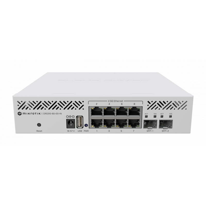 Суич MikroTik CRS310-8G-2S-IN, 8 x Gigabit Ethernet ports, 2 x SFP-3