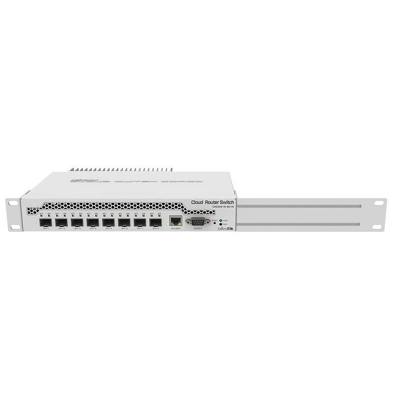 Суич MikroTik CRS309-1G-8S+IN, LAN 1 x Gigabit Ethernet ports, 8 x SFP+ 10Gbps, PoE in-4