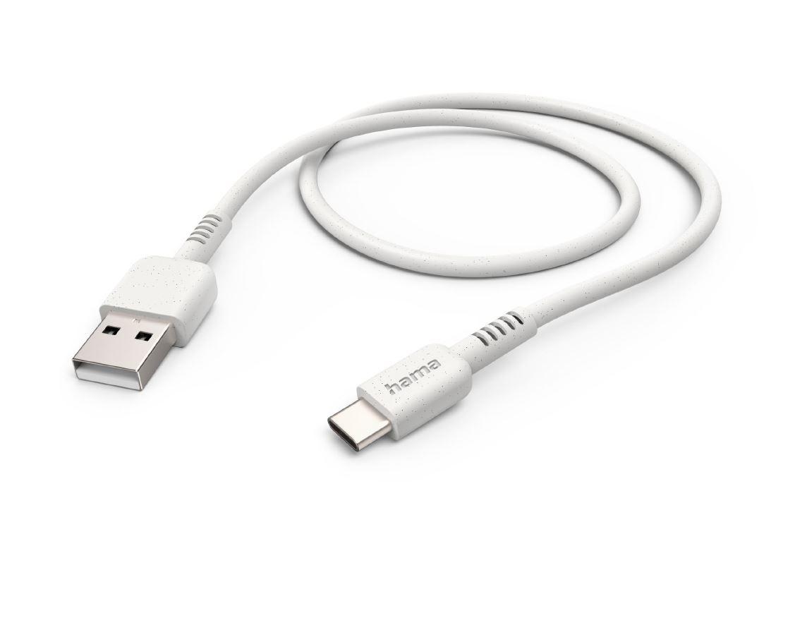 Кабел за зареждане HAMA &quot;Eco&quot;, USB-A - USB-C, 1 м, бял-3