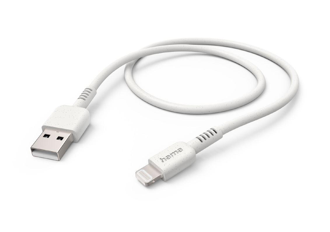 Кабел за зареждане HAMA &quot;Eco&quot;, USB-A - Lightning, 1 м, бял-3