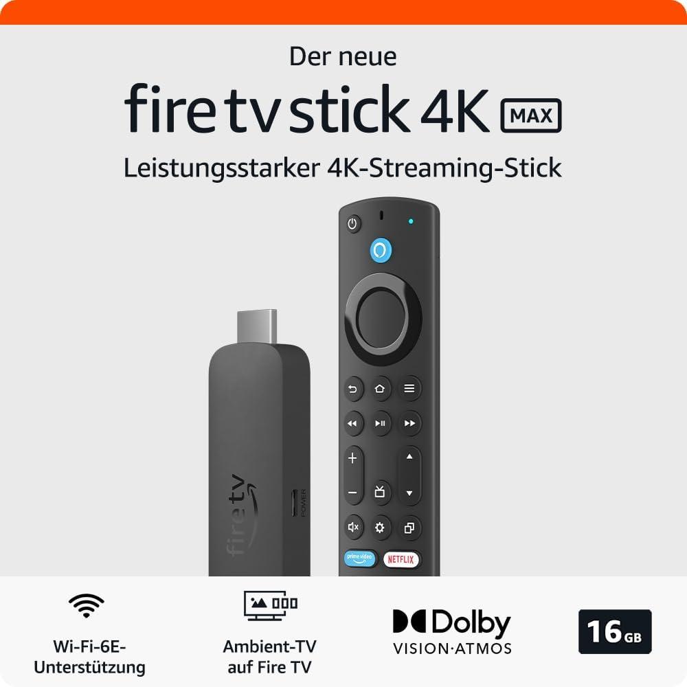 Мултимедиен плеър AMAZON Fire TV Stick Max Gen2, Wi-Fi 6, Alexa, Черен-2
