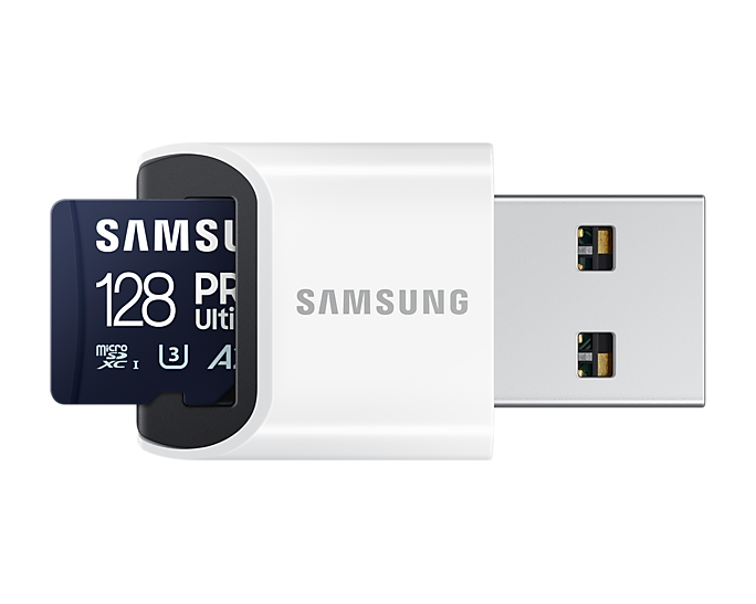 Карта памет Samsung PRO Ultimate, microSDXC, UHS-I, 128GB, Адаптер, USB четец-3