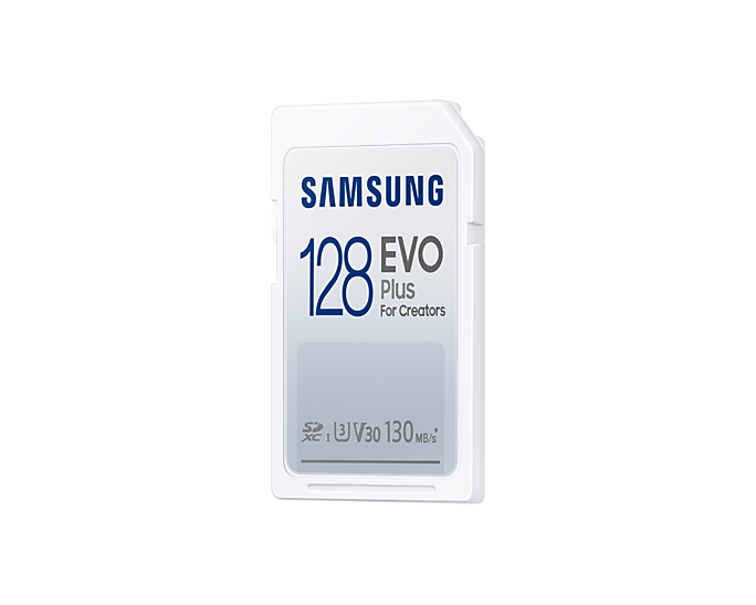 Карта памет Samsung EVO Plus, SD Card, 128GB, Бяла-3