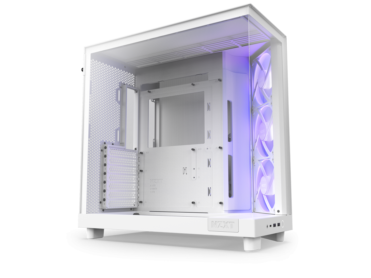 Кутия NZXT H6 Flow RGB Matte White - Middle Tower-2