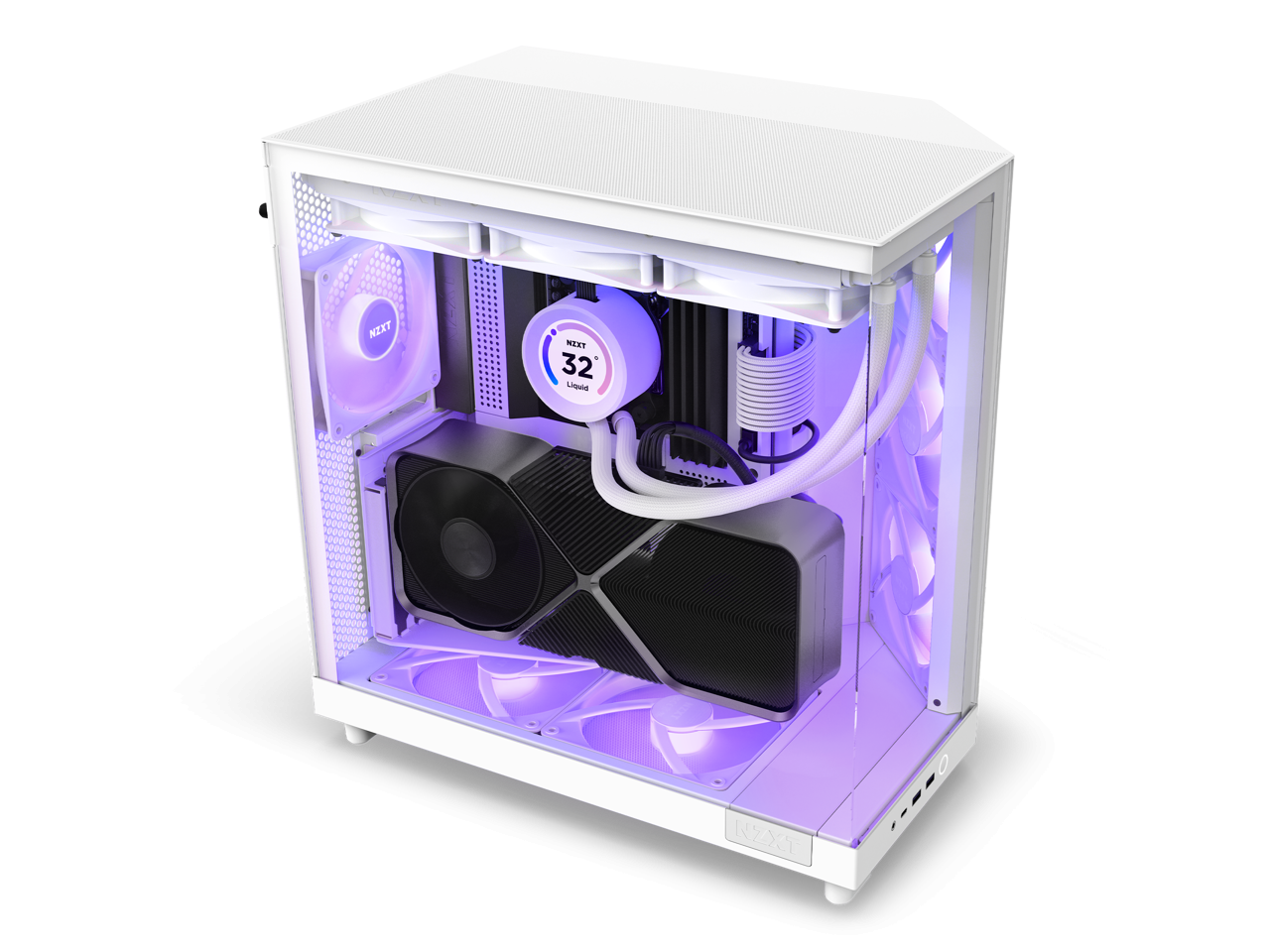 Кутия NZXT H6 Flow RGB Matte White - Middle Tower-3