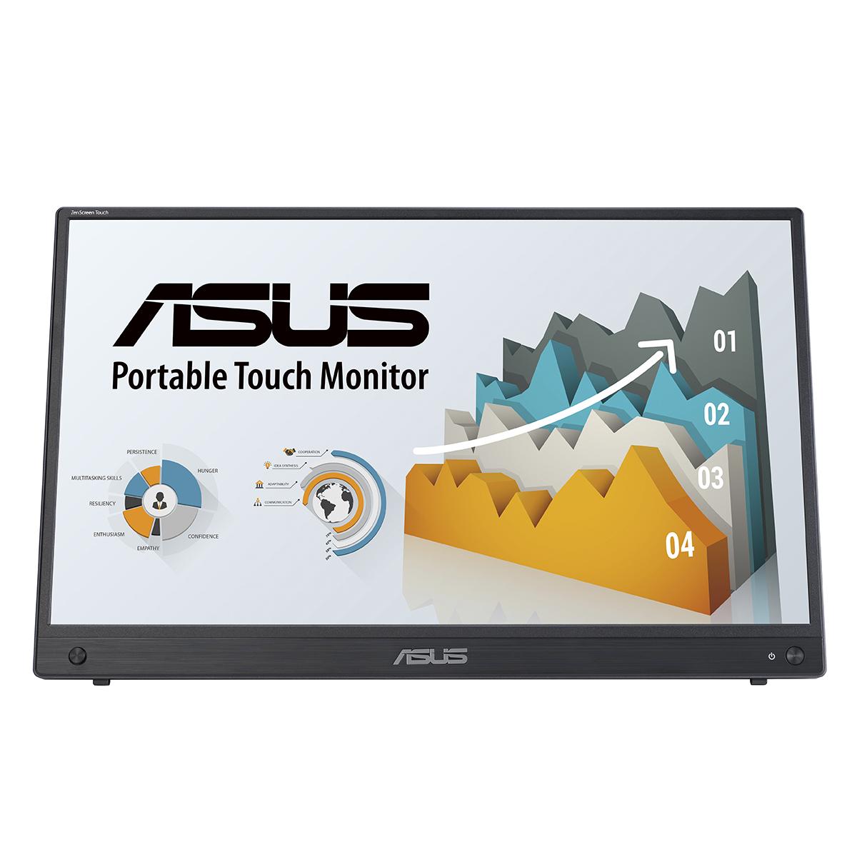 Монитор ASUS ZenScreen Touch MB16AHT, 15.6&quot; FHD (1920x1080) IPS 10-Point Touch, USB Type-C, Mini HDMI