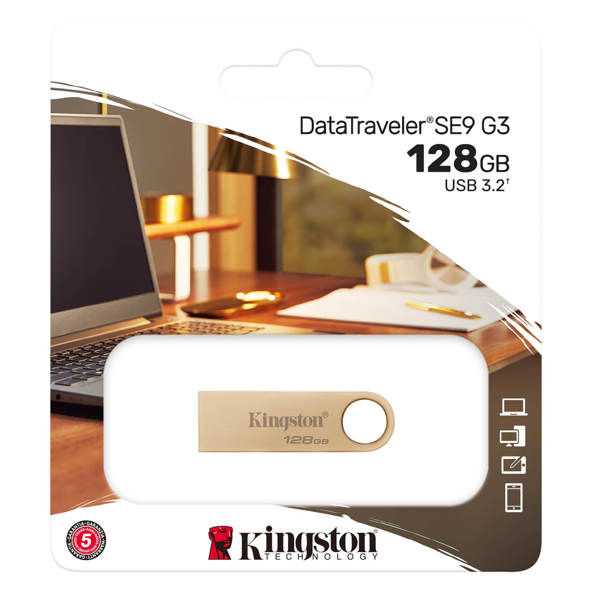 USB памет KINGSTON DataTraveler SE9 G3, 128GB, USB 3.2 Gen 1-3