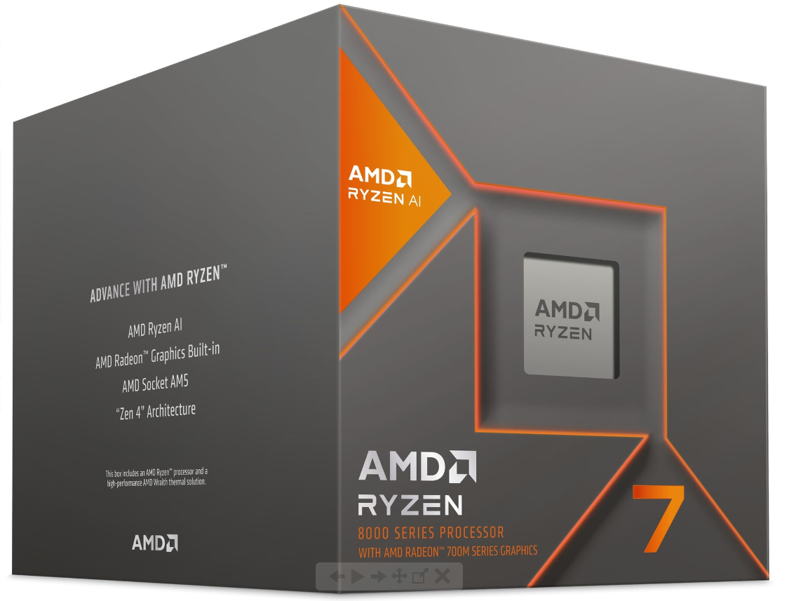 Процесор AMD RYZEN 7 8700G, 8-Core 4.2GHz (Up to 5.1GHz) 24MB Cache, 65W, AM5, BOX