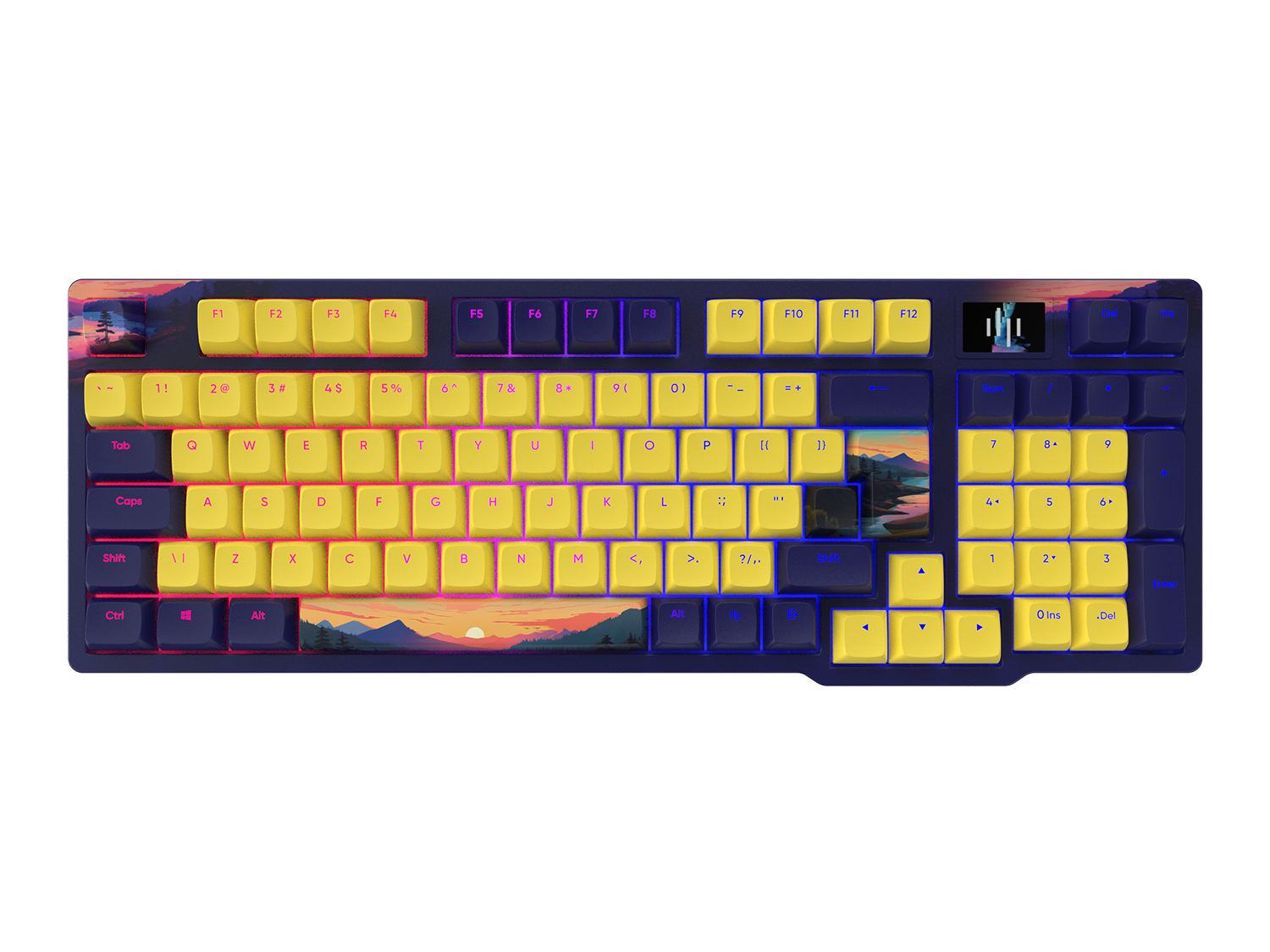 Геймърскa механична клавиатура Dark Project 98A Sunset RGB TKL  - G3MS Sapphire Switches, PBT