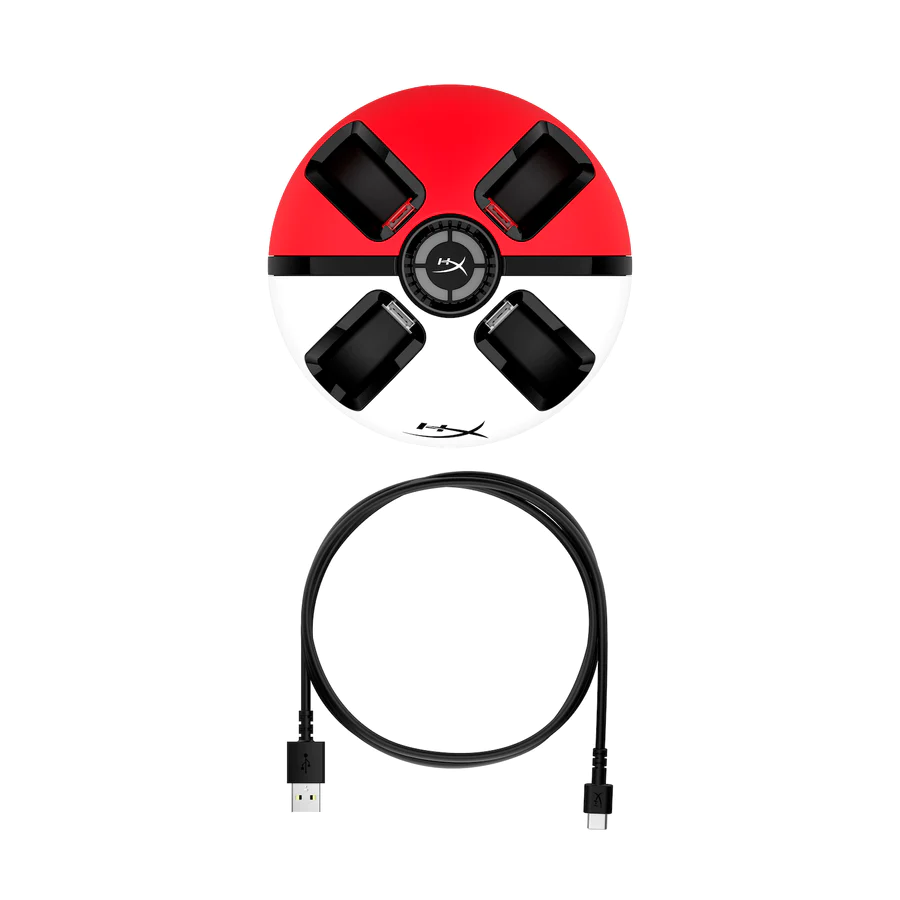 Докинг станция HyperX ChargePlay Quad 2, за Nintendo Switch Joy-Con контролери, Бяло/Червено-4