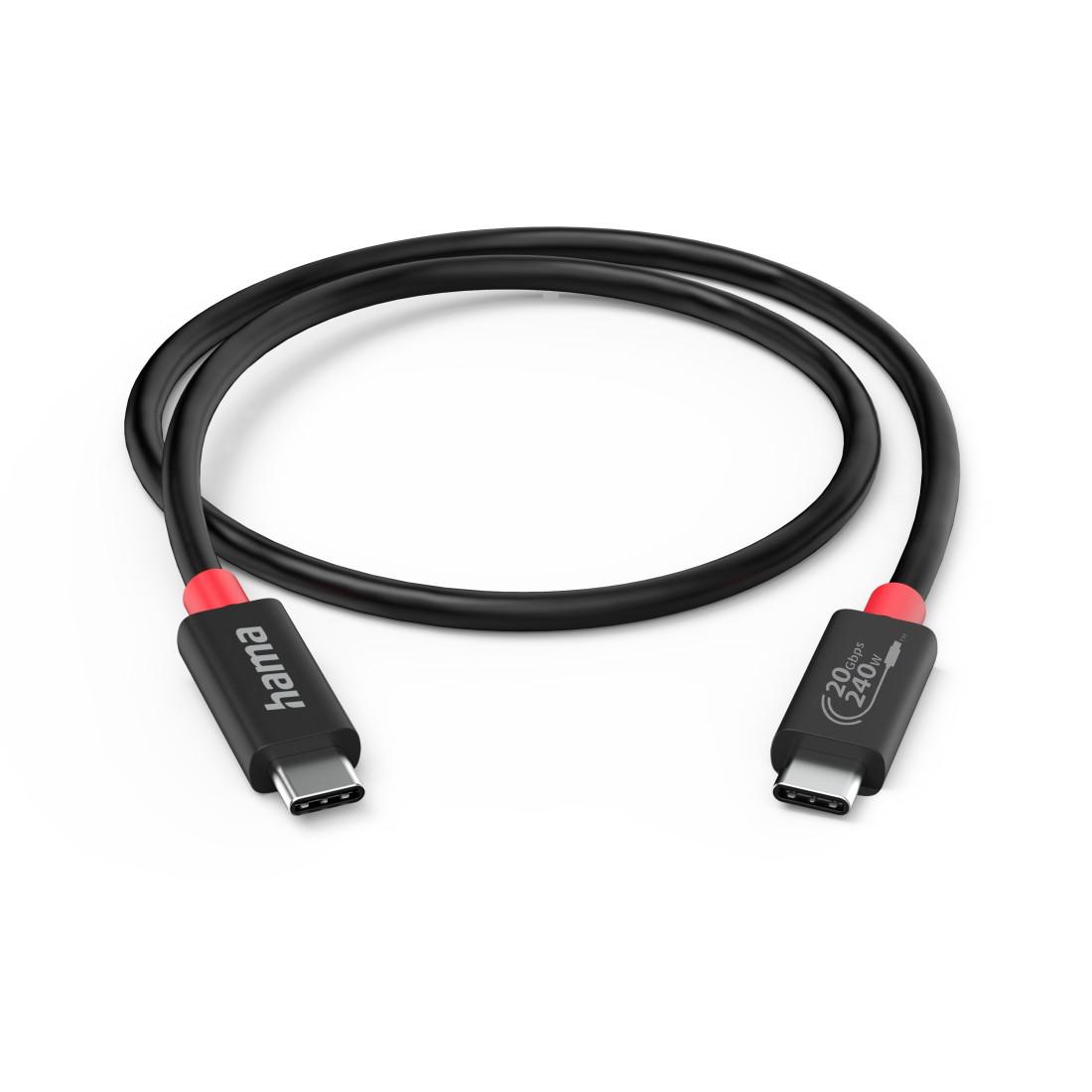 HAMA Кабел USB-C, E-Marker, USB4 Gen2, 20 Gbit/s, 5 A, 240 W, 2.00 m