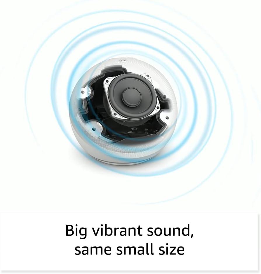 Смарт тонколона Amazon Echo Dot 5, B09B8vn8yq, Гласов асистент, Alexa, Часовник, Бяла-3