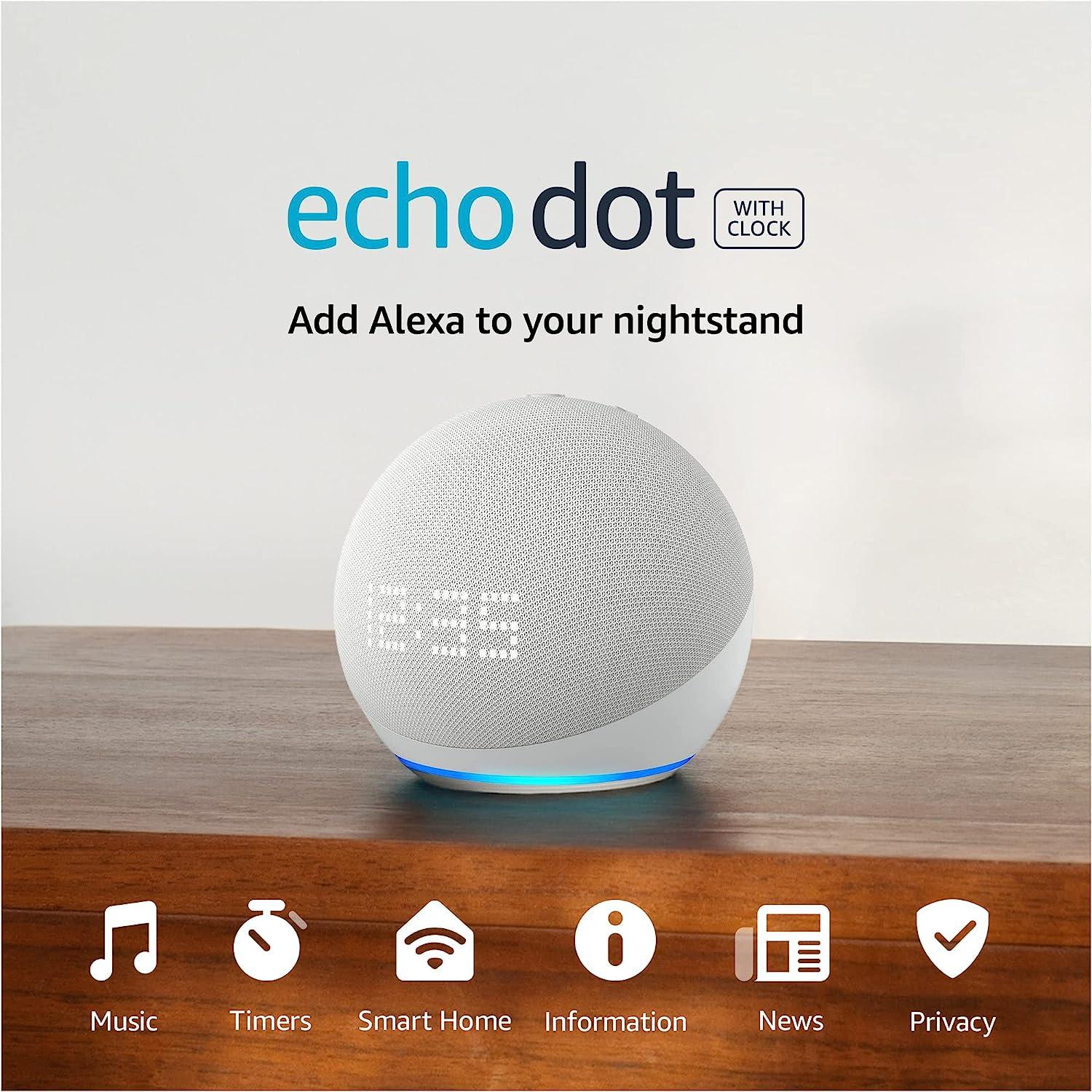 Смарт тонколона Amazon Echo Dot 5, B09B8vn8yq, Гласов асистент, Alexa, Часовник, Бяла-4