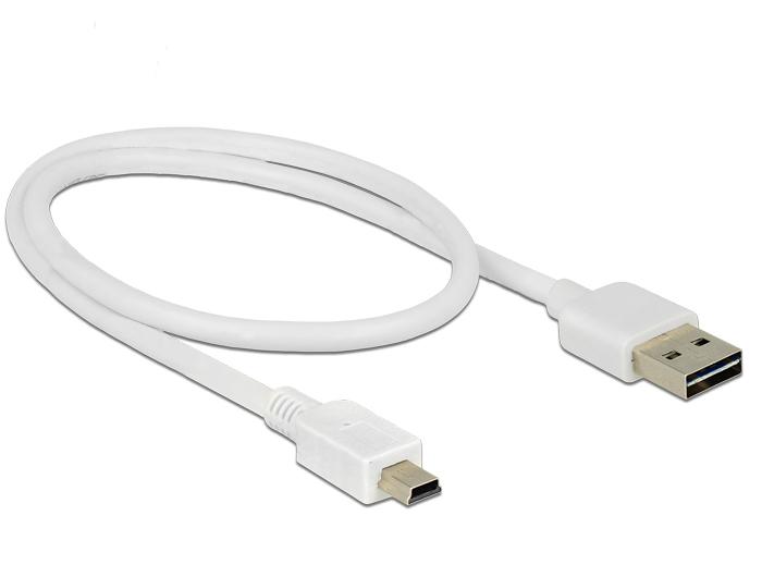 Кабел DeLock EASY, USB 2.0 Type-A мъжко &gt; USB 2.0 Type Mini-B мъжко 0.5 m