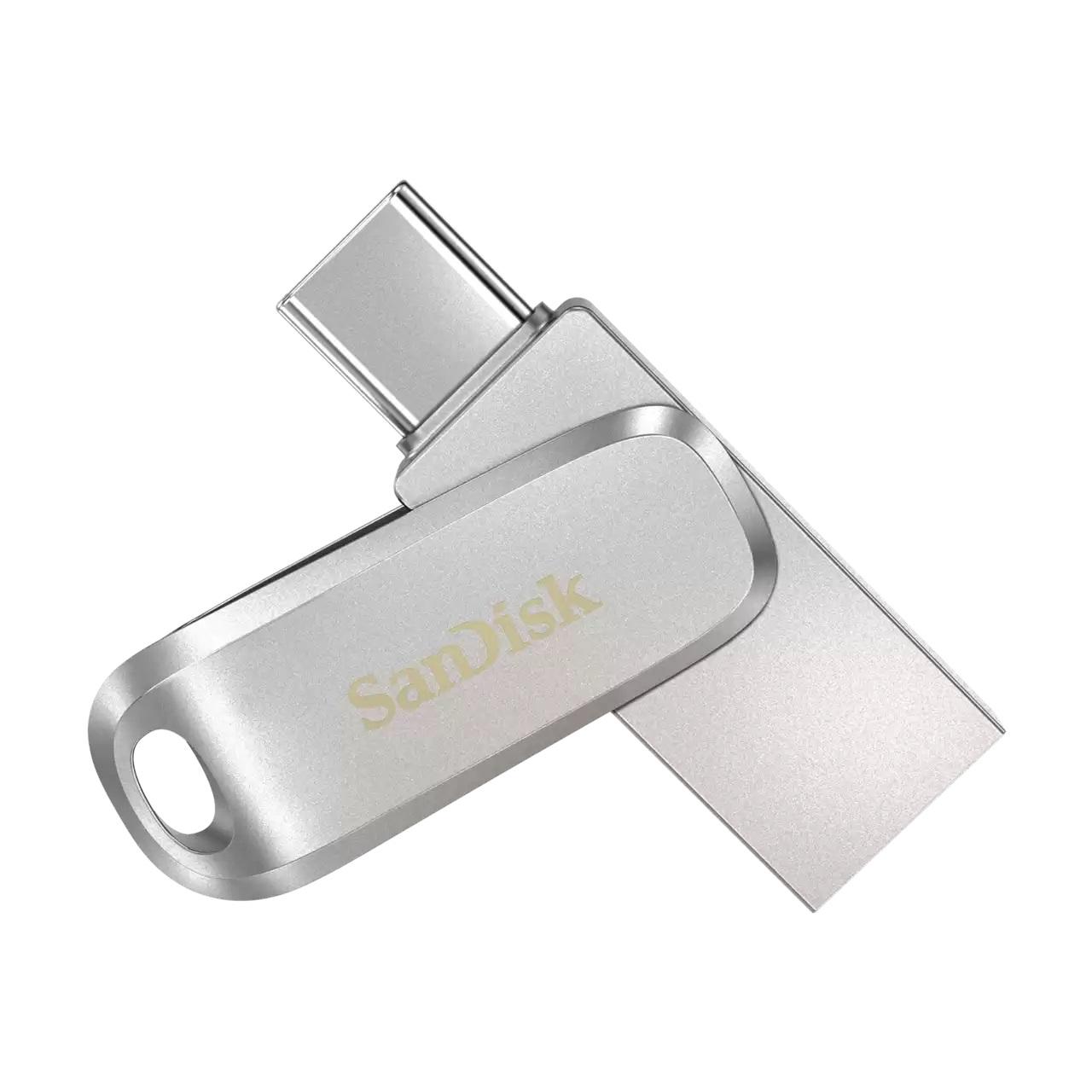 USB памет SanDisk Ultra Dual Drive Luxe, 1TB, USB 3.1 Gen 1, USB-C, Сребрист