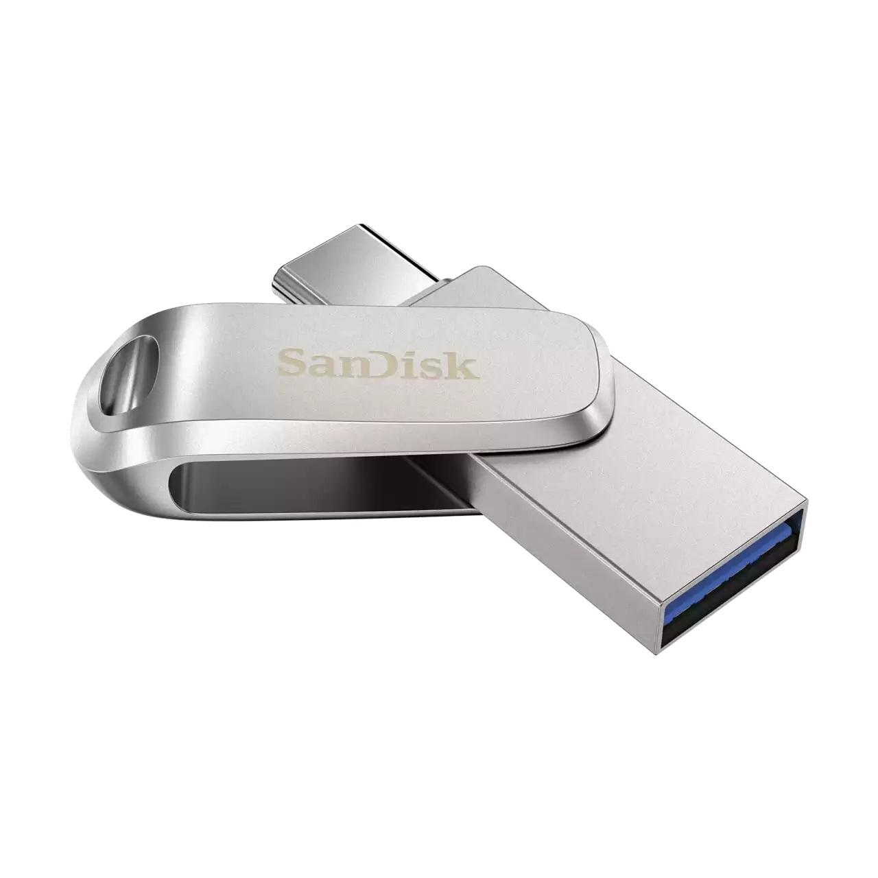USB памет SanDisk Ultra Dual Drive Luxe, 1TB, USB 3.1 Gen 1, USB-C, Сребрист-2