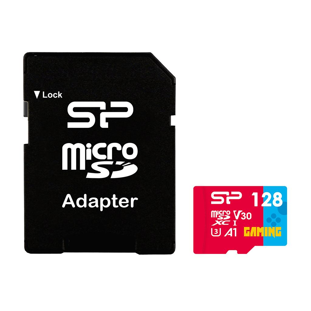 Карта памет Silicon Power Superior Gaming 128GB, microSDHC/SDXC, Class 10, A1, V30, UHS-I U3, SD Adapter-2