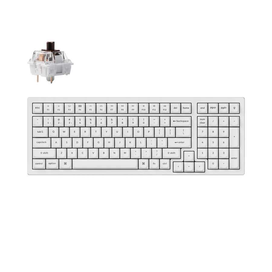 Геймърска Механична клавиатура Keychron K4 Pro White K4P-O3-2