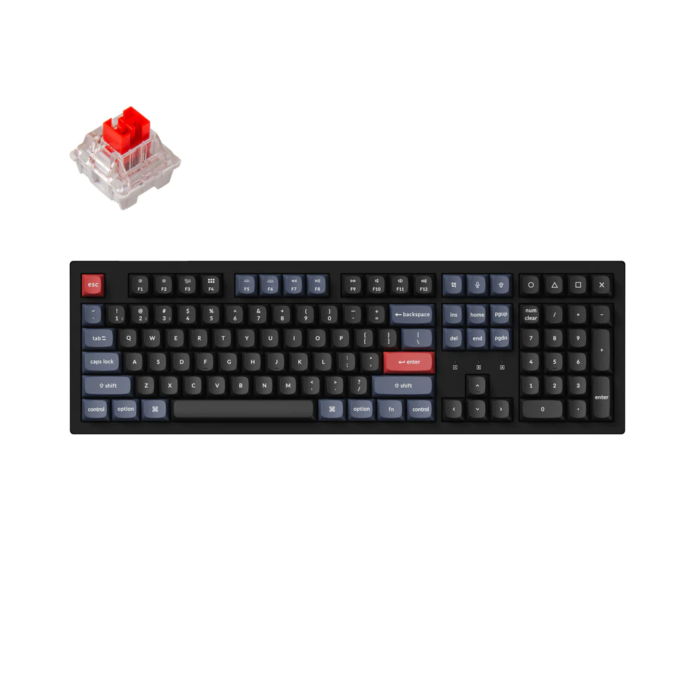 Геймърска Механична клавиатура Keychron K10 Pro QMK Hot-Swappable Full-Size K Pro Red Switch White LED