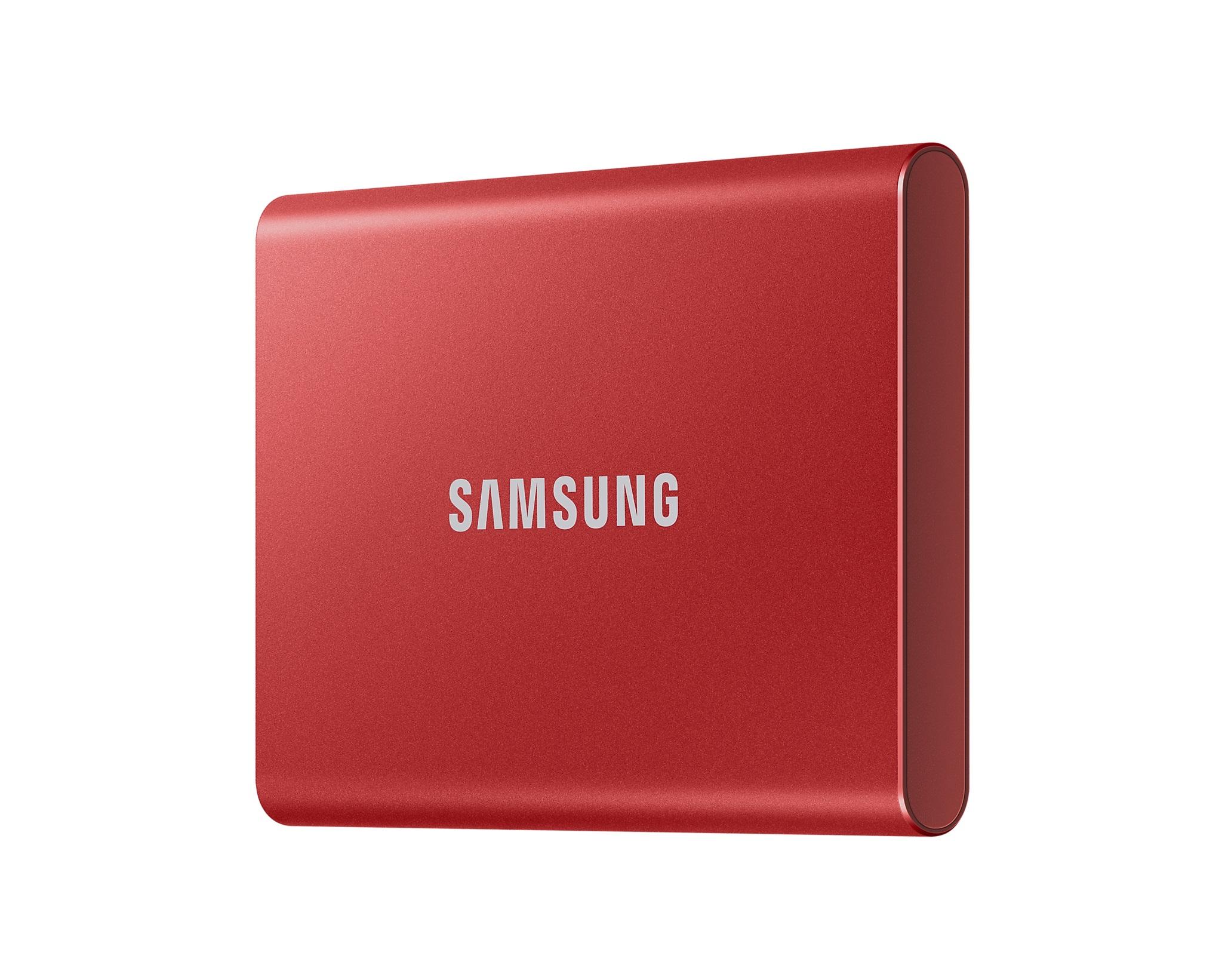 Външен SSD Samsung T7 Indigo Red SSD 500GB, USB-C, Червен-3