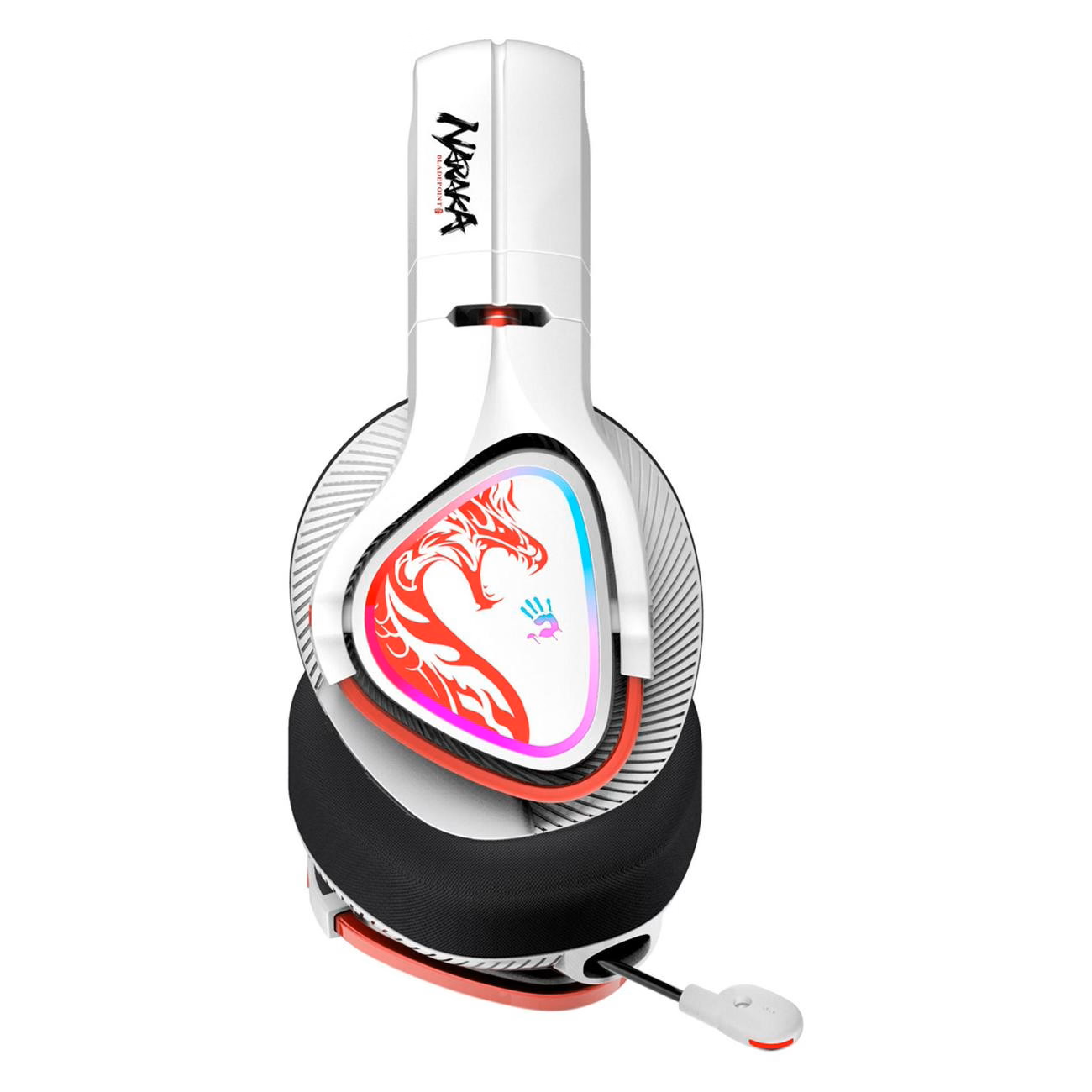 Геймърски слушалки A4TECH Bloody MR720 Naraka, RGB, Bluetooth + USB, Бели-3