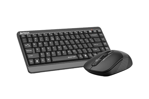 Комплект клавиатура и мишка A4TECH Fstyler FGS1110Q, Безжичен, Сива,безшумен-2