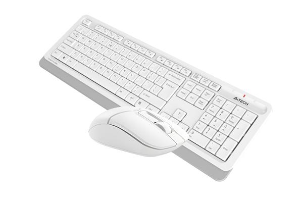 Комплект клавиатура и мишка A4TECH Fstyler FG1012, Безжичен, Бяла-4