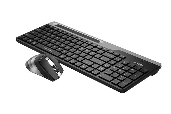 Комплект клавиатура и мишка A4TECH Fstyler FB2535C, Bluetooth &amp; 2.4G, Черен/Сив-4