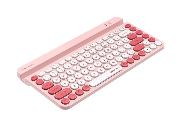 Безжична клавиатура A4tech Fstyler FBK30, Bluetooth, 2.4G, Стойка за телефон, Кирилизирана, Розова-3