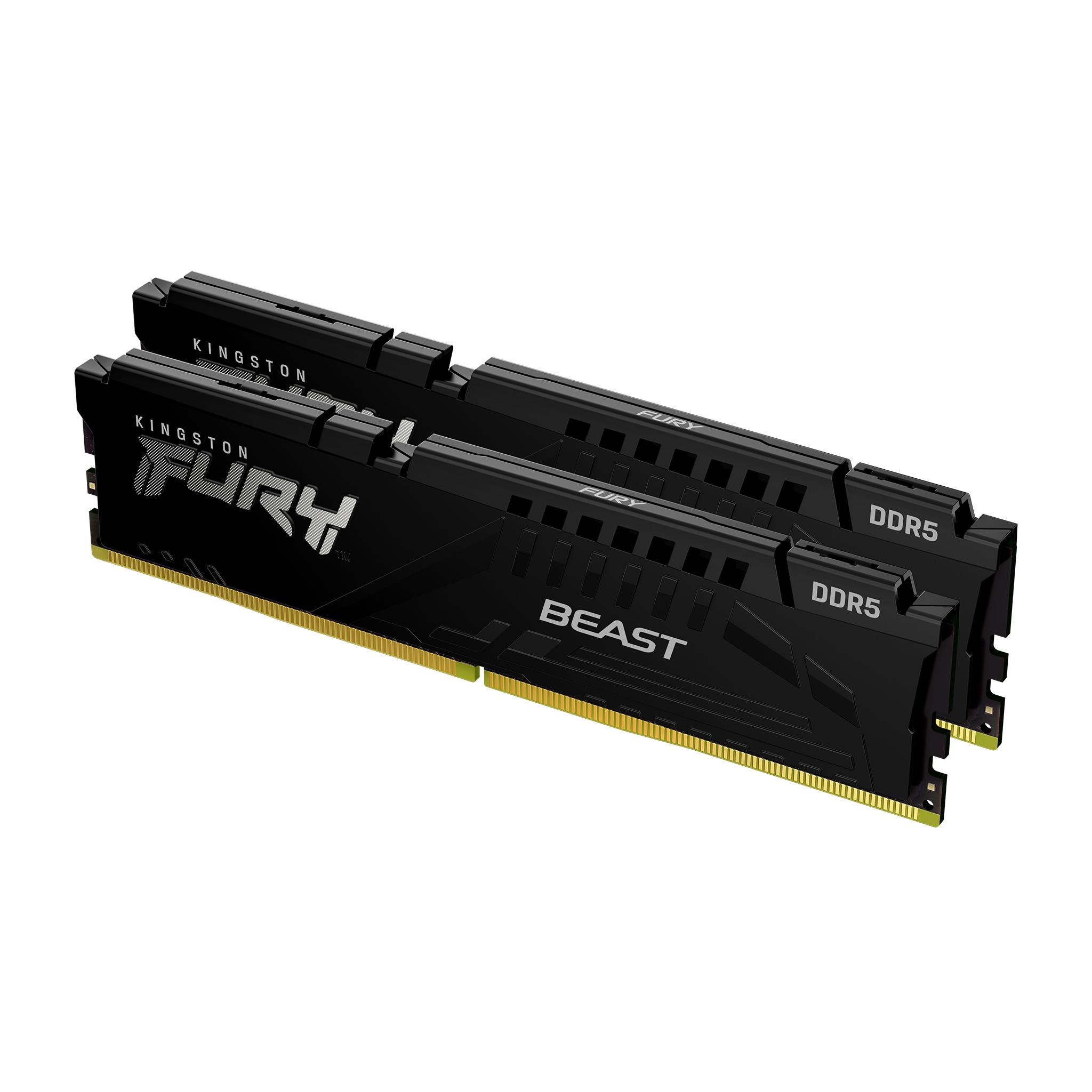 Памет Kingston FURY Beast Black 16GB(2x8GB) DDR5 6000MHz CL30 KF560C30BBK2-16