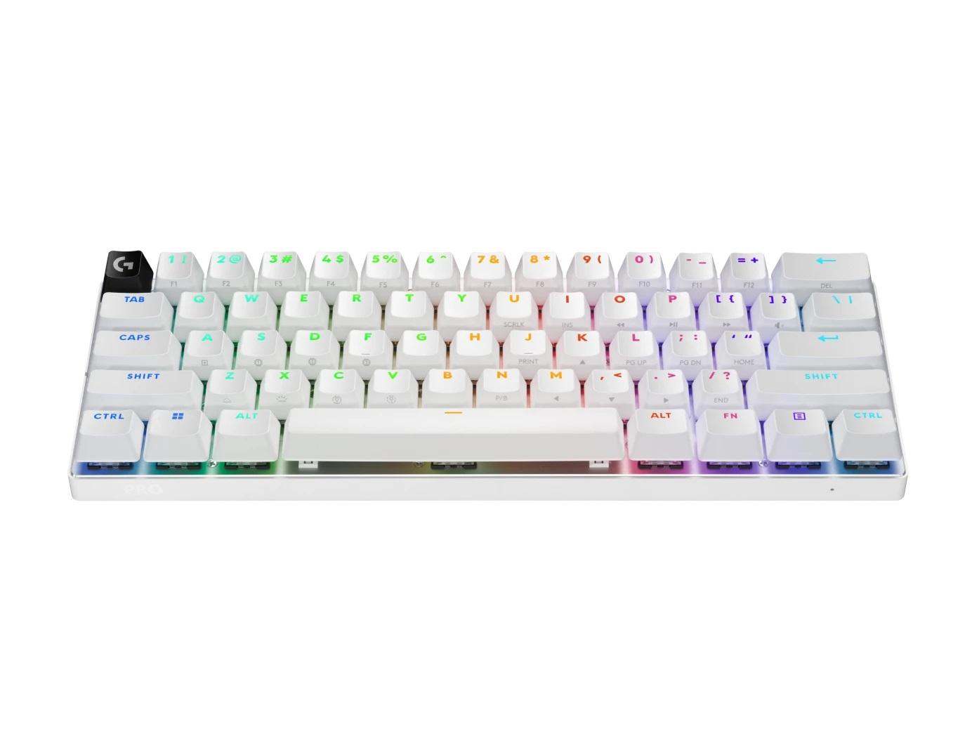 Геймърска клавиатура Logitech Pro X 60 Tactile White, KEYCONTROL, LIGHTSYNC, RGB, Бяла-2