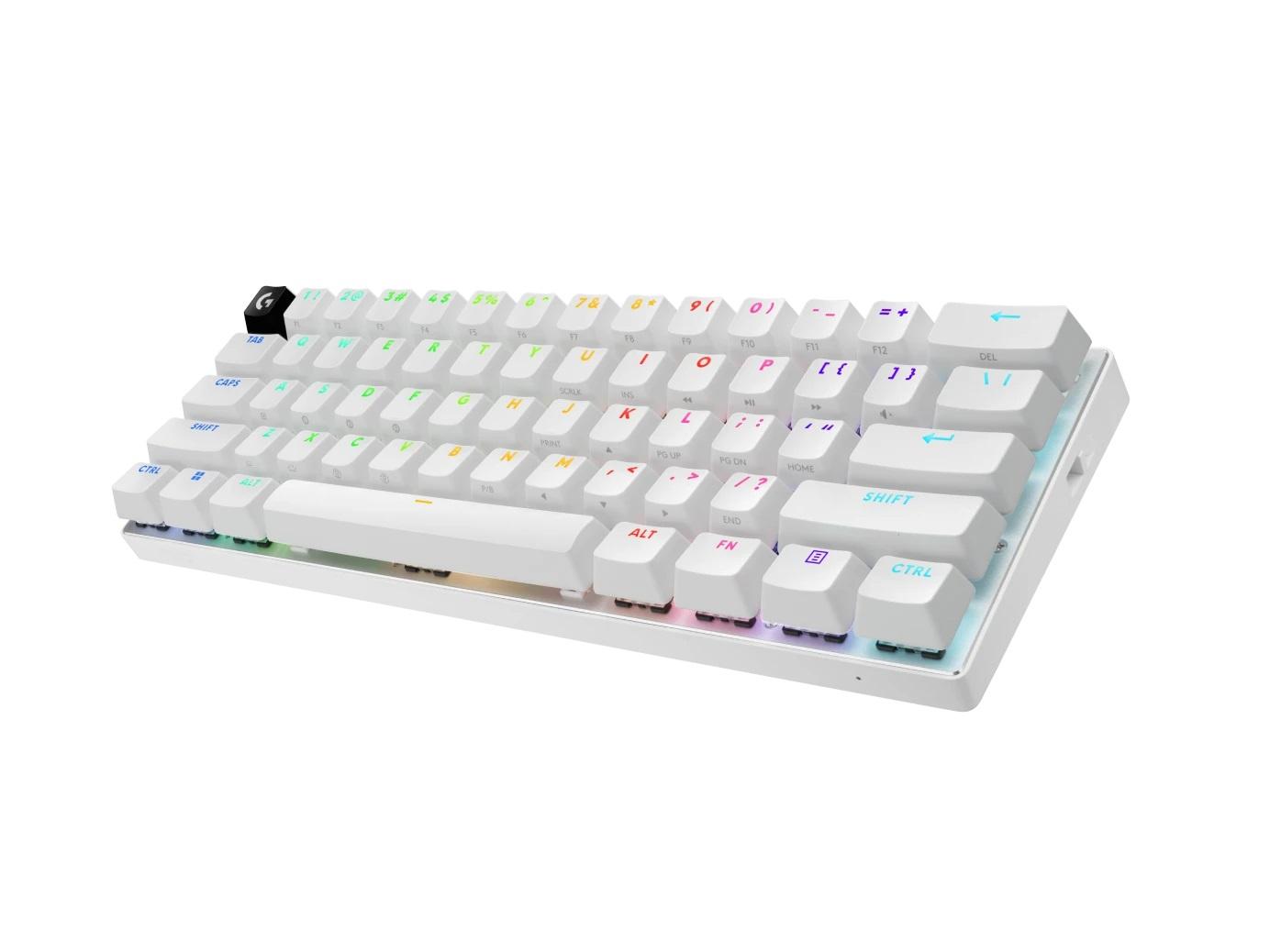 Геймърска клавиатура Logitech Pro X 60 Tactile White, KEYCONTROL, LIGHTSYNC, RGB, Бяла-3