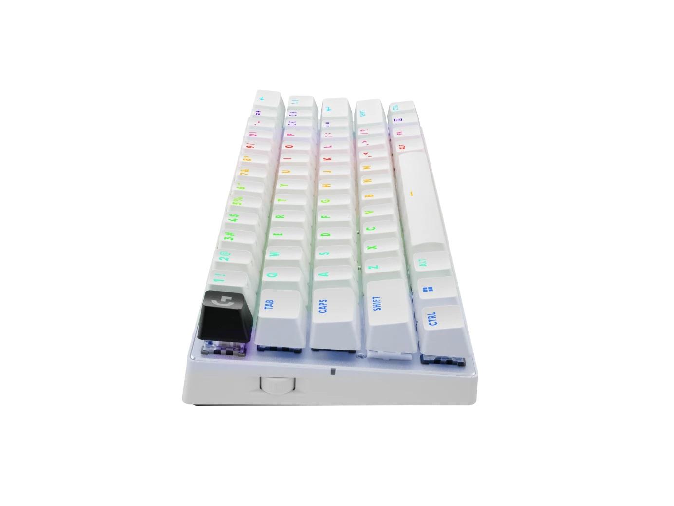 Геймърска клавиатура Logitech Pro X 60 Tactile White, KEYCONTROL, LIGHTSYNC, RGB, Бяла-4