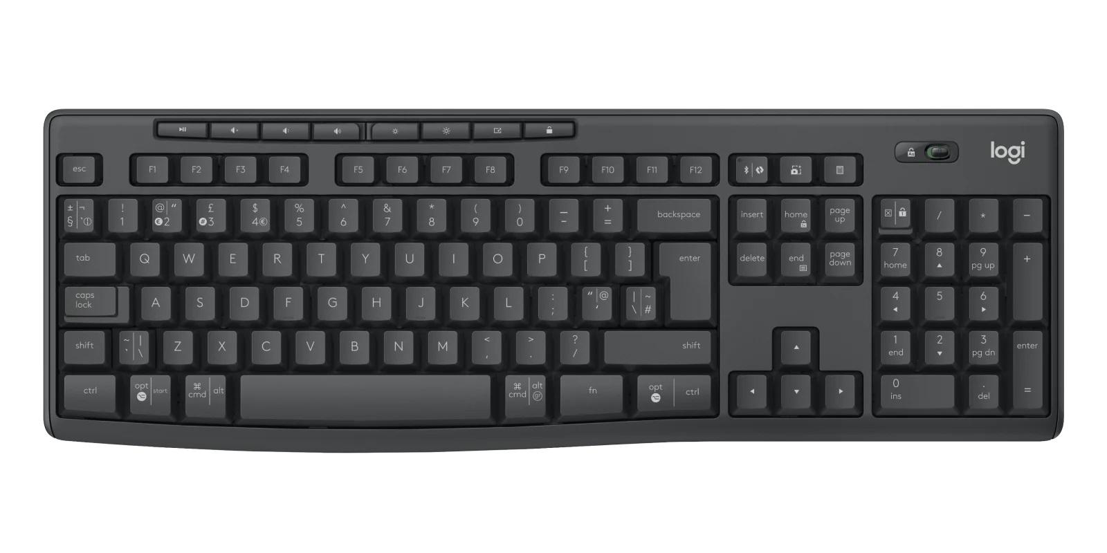Kомплект безжични клавиатура с мишка Logitech MK370, Bluetooth, Черен-4
