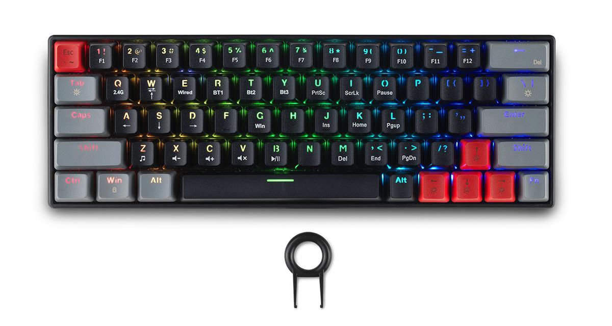 Геймърска безжична клавиатура Spartan Gear Pegasus 2 RGB Black/Grey-2