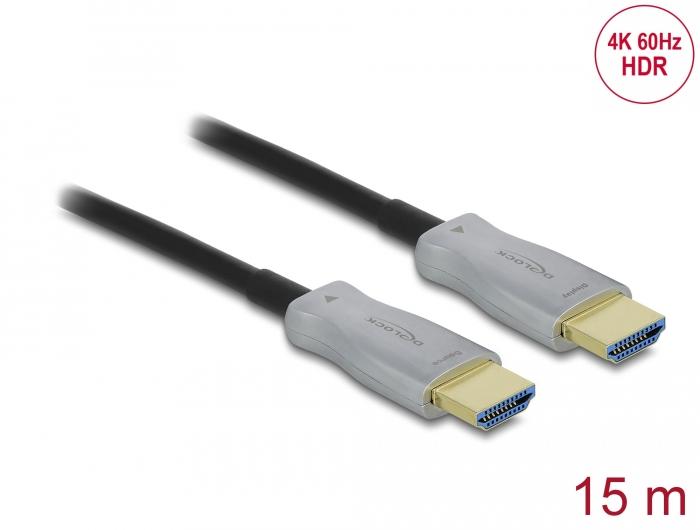 Оптичен кабел Delock, HDMI 4K, 60 Hz, 15 m-2