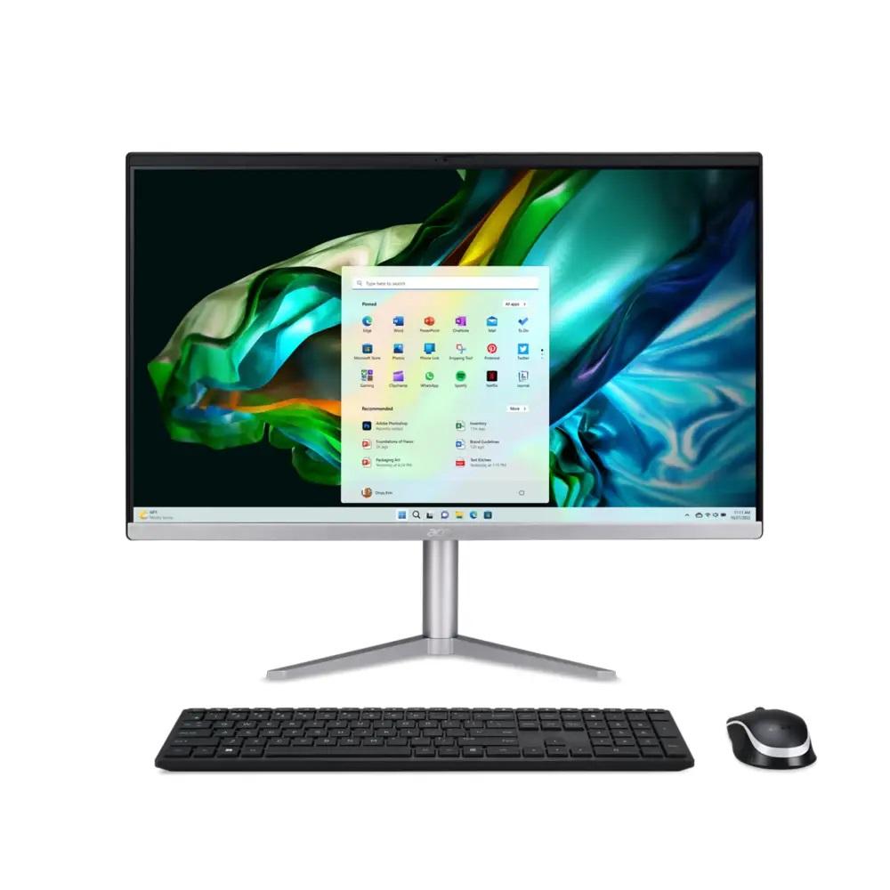 Kомпютър Acer Aspire All-In-One C24-1300, AMD Ryzen 3 7320U, 23.8&quot; FHD, 8GB DDR5, 512GB SSD, NO OS