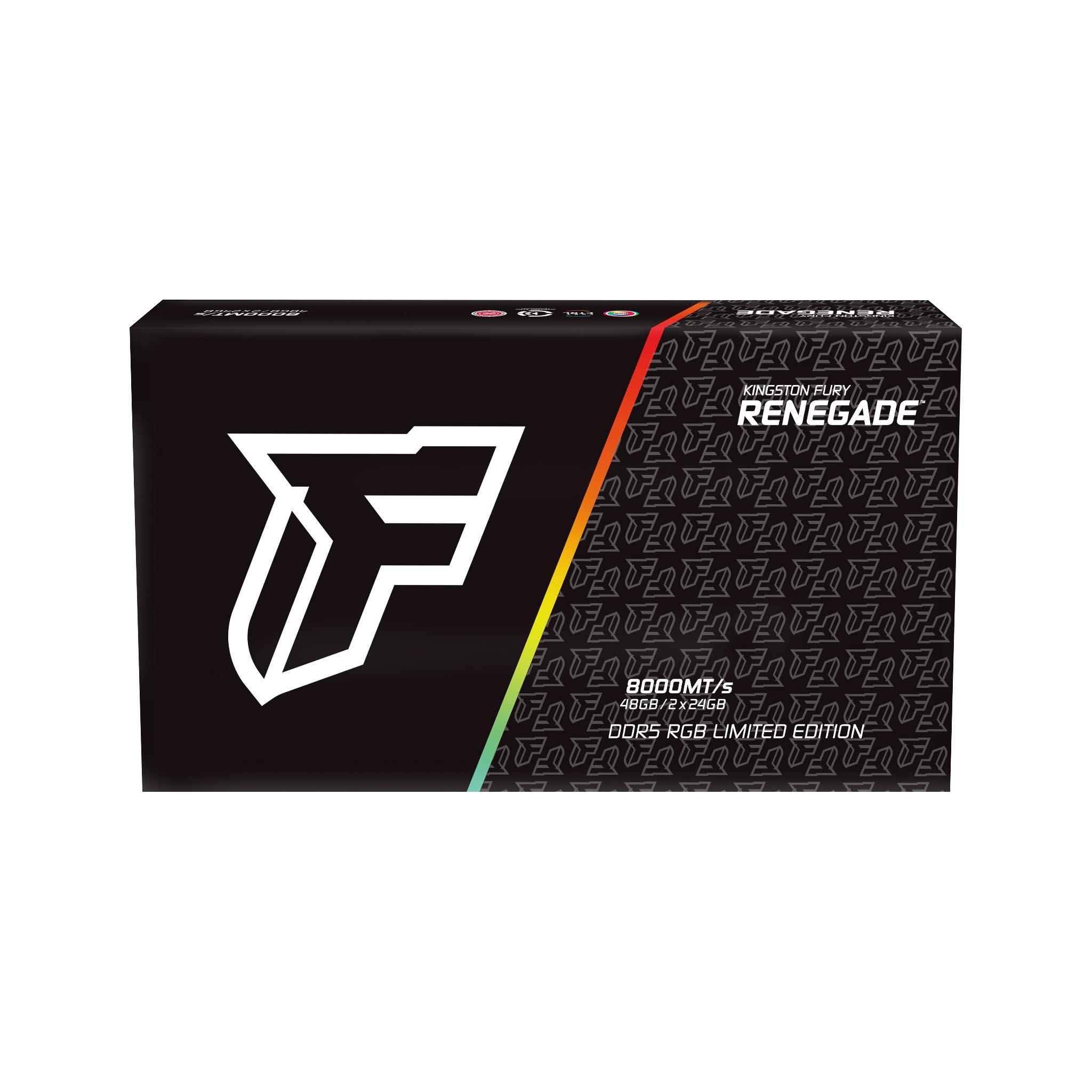 Памет Kingston FURY Renegade RGB Limited Edition 48GB(2x24GB) DDR5 8000MHz CL36 KF580C36RLAK2-48,  XMP-2