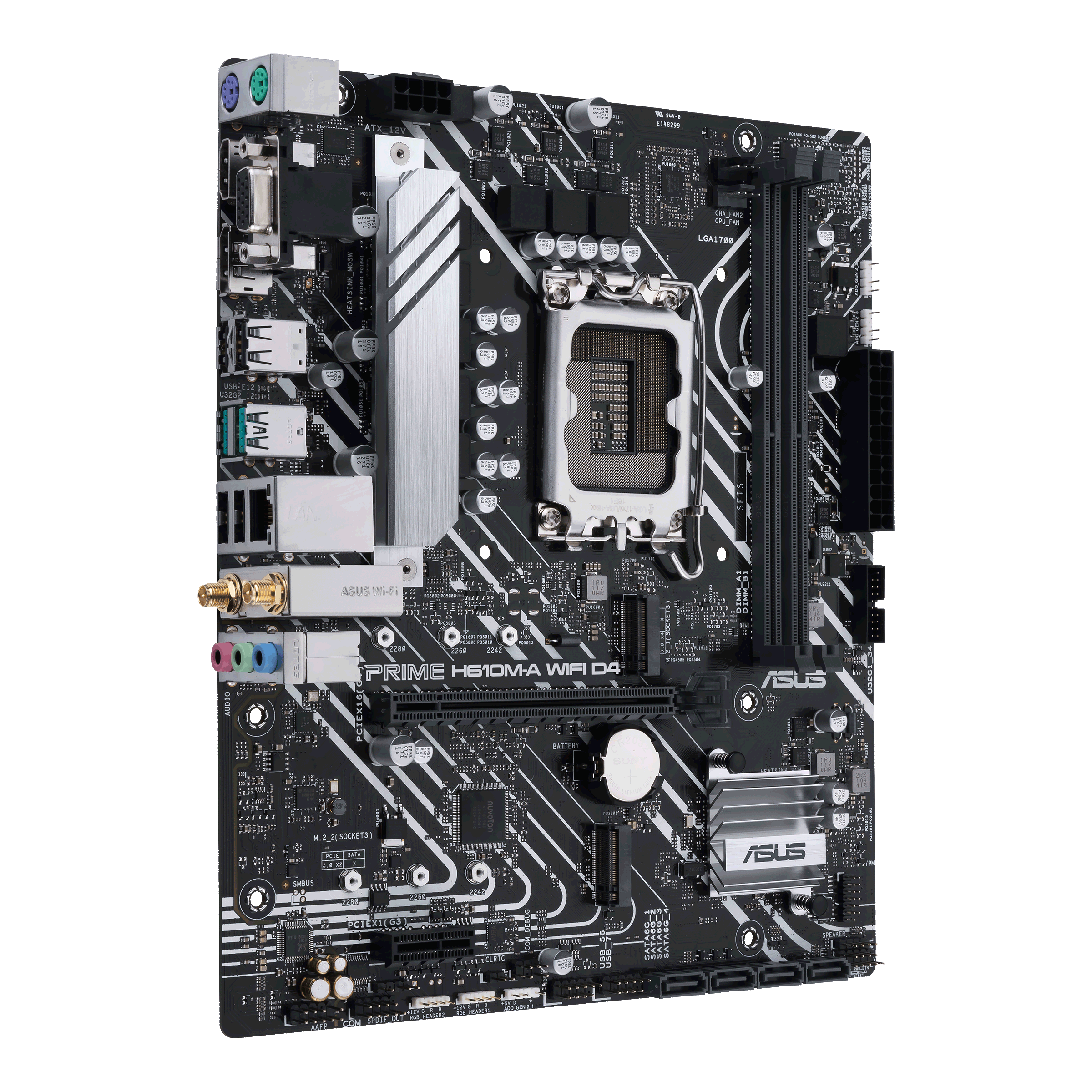 Дънна платка ASUS PRIME H610M-A WIFI D4, LGA 1700 mATX-2