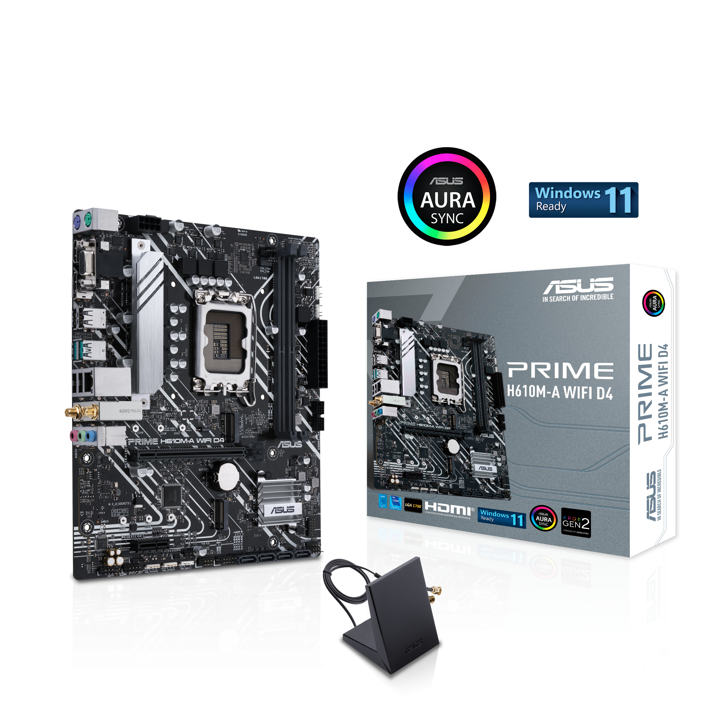 Дънна платка ASUS PRIME H610M-A WIFI D4, LGA 1700 mATX-4