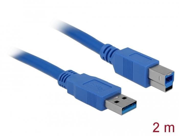 Кабел Delock USB-A - USB-B, 2m-2