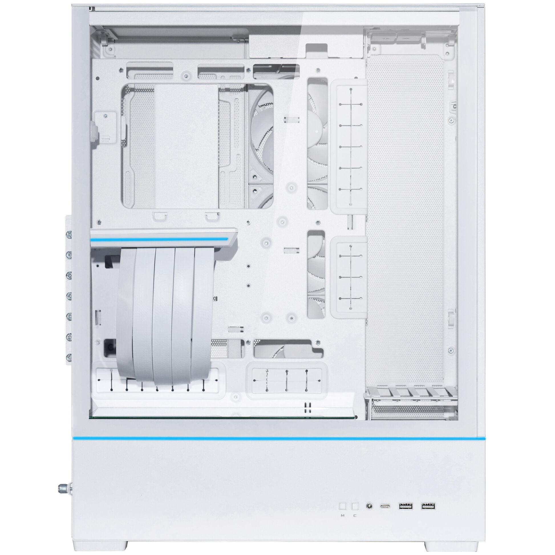 Кутия Lian-Li SUP01W Mid-Tower, Tempered Glass, Бяло-3