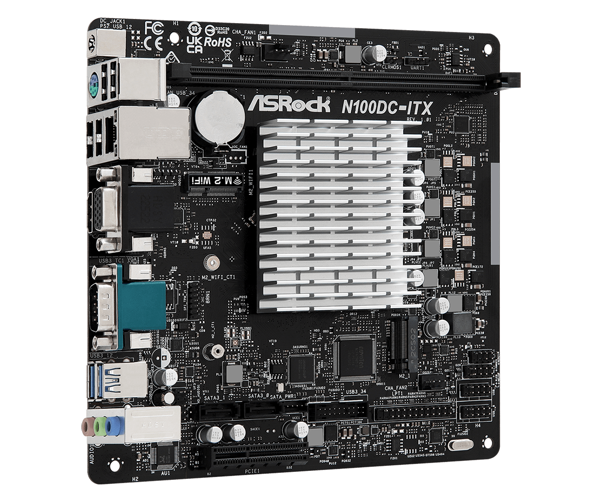 Дънна платка ASROCK N100DC-ITX, Intel&reg; Quad-Core Processor N105, Mini-ITX-3