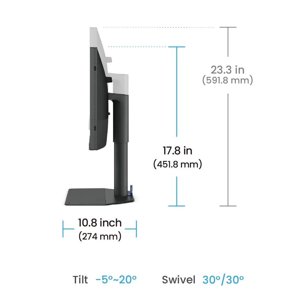 Монитор за фото и видео редактиране BenQ SW242Q, 24.1&quot;, IPS, 2K, HDR10-4