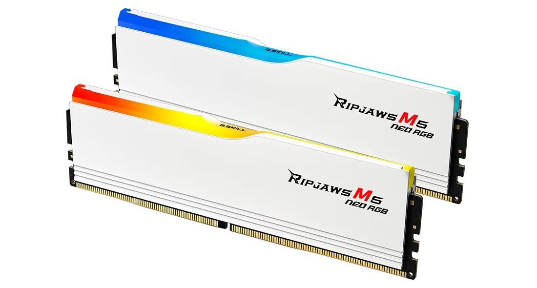 Памет G.SKILL Ripjaws M5 Neo RGB White 32GB(2x16GB) DDR5-6000-2