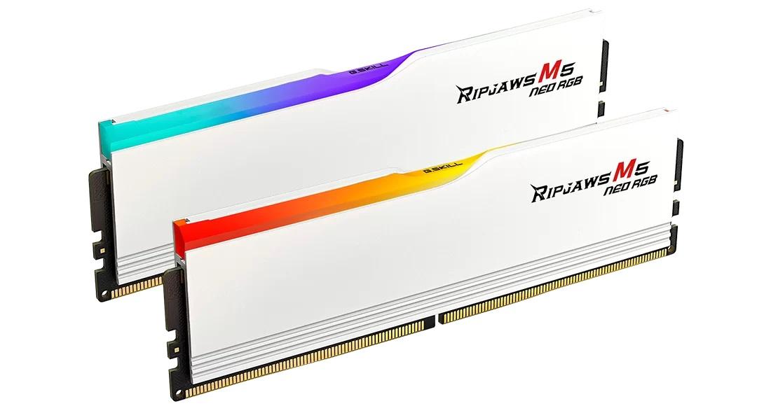 Памет G.SKILL Ripjaws M5 Neo RGB White 32GB(2x16GB) DDR5-6000-3