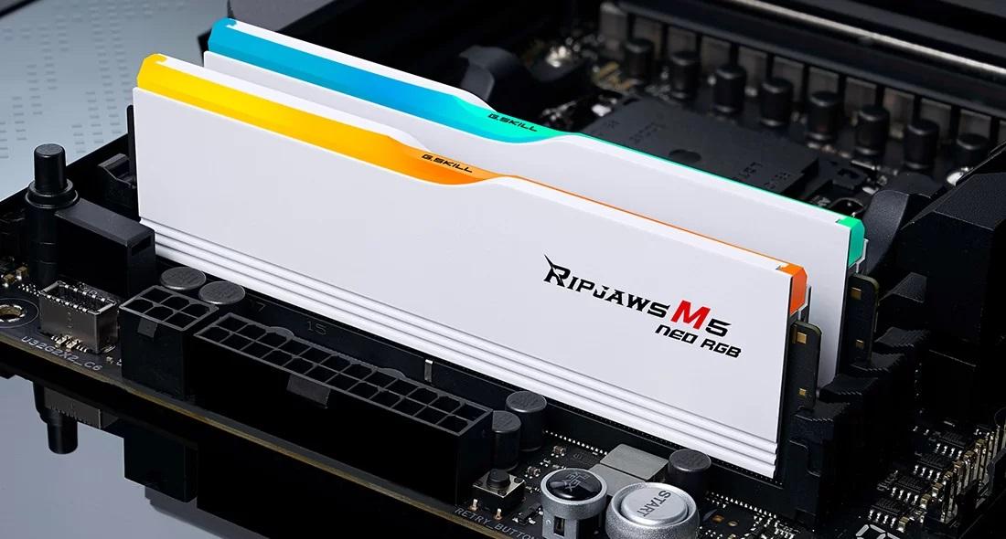 Памет G.SKILL Ripjaws M5 Neo RGB White 32GB(2x16GB) DDR5-6000-4